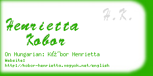 henrietta kobor business card